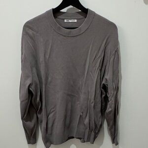 Zara Grey Crewneck Sweater